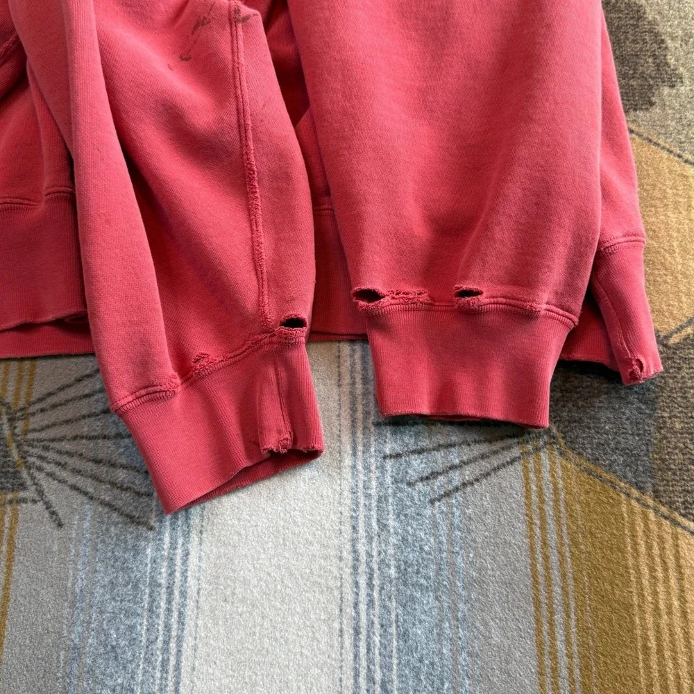 Polo Ralph Lauren Sweatshirt Mens XL Red Distressed Crewneck Vintage Pony Logo